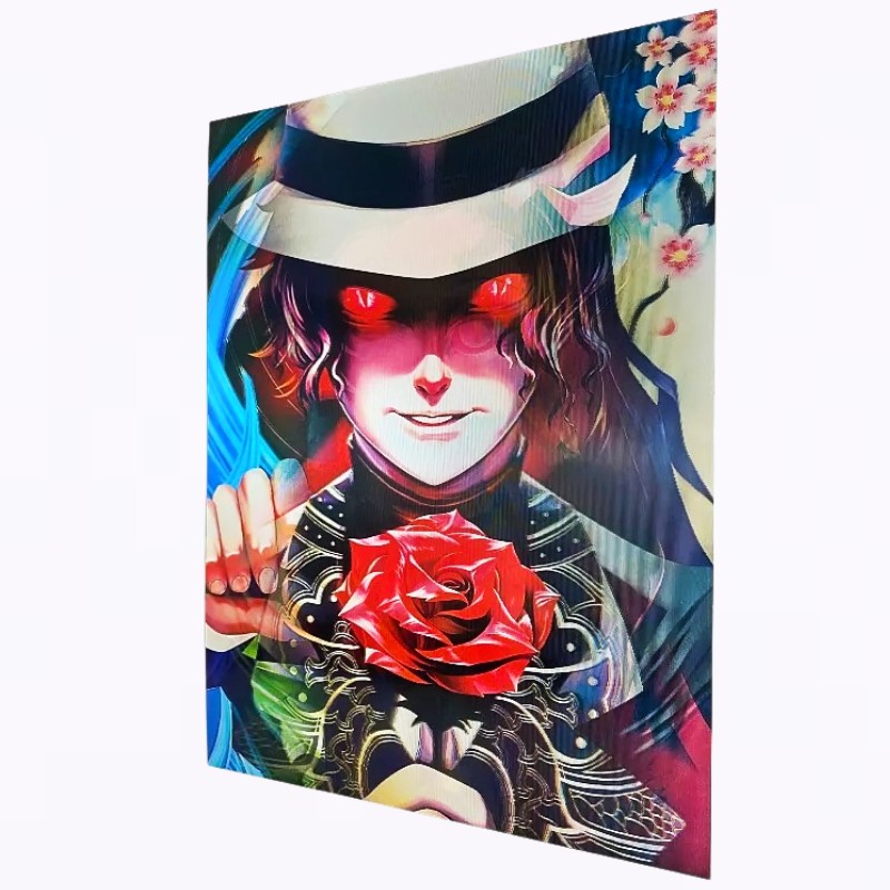 Póster 3D lenticular Nezuko, Tanjiro y Muzan