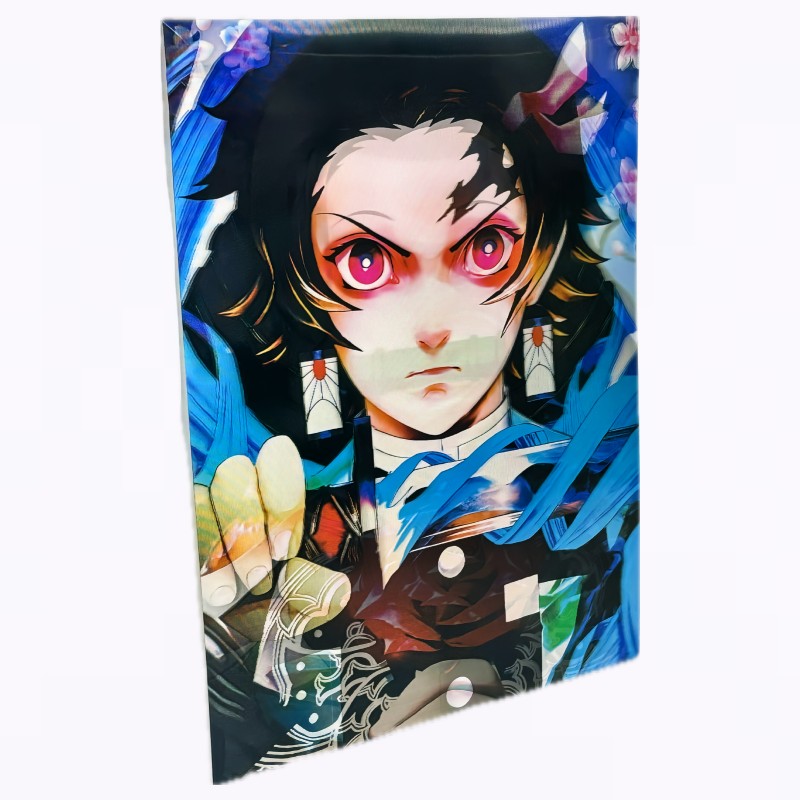 Póster 3D lenticular Nezuko, Tanjiro y Muzan
