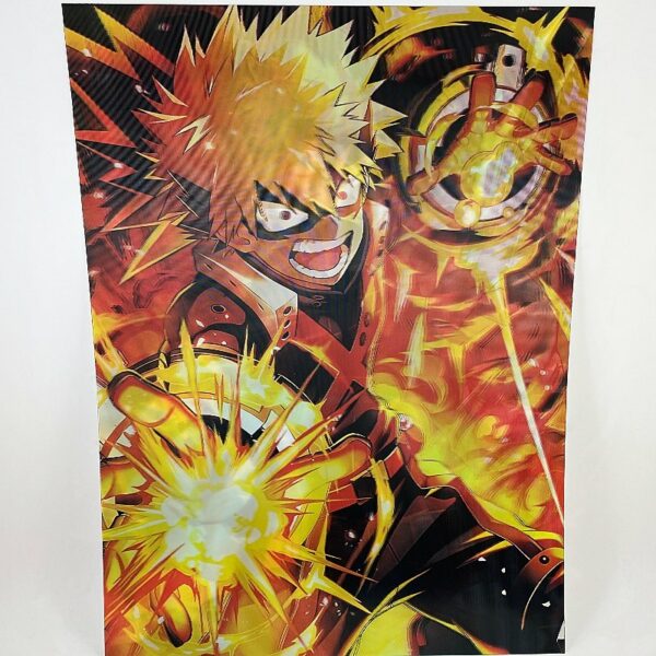 Poster 3D Lenticular Deku y Bakugo