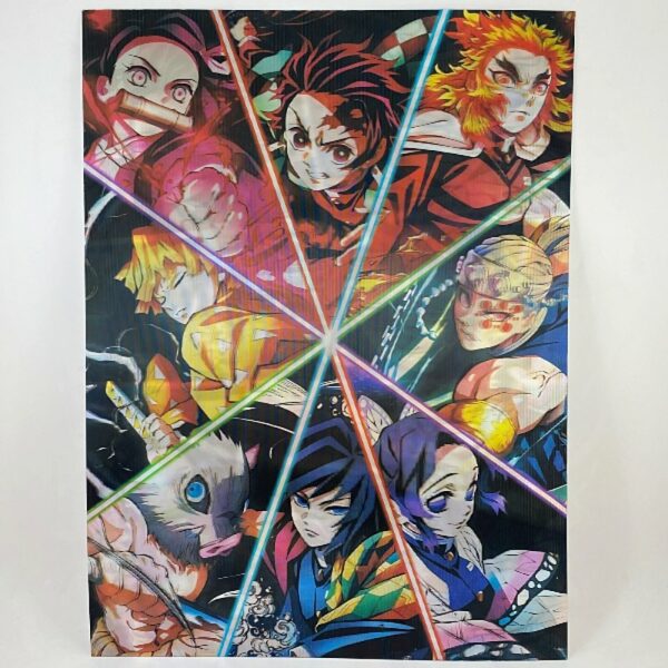 Poster 3D Lenticular personajes Kimetsu no Yaiba