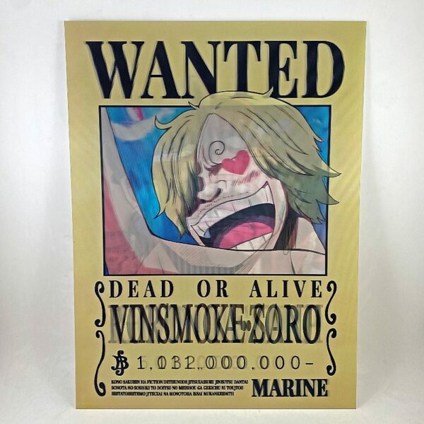 Poster 3D Lenticular Sanji, Usopp y Zoro