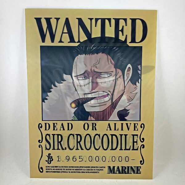 Poster 3D Lenticular Crocodile , Mihawk y Doflamingo