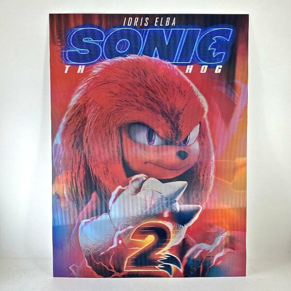 Poster 3D Lenticular Knuckles, Tails y Sonic