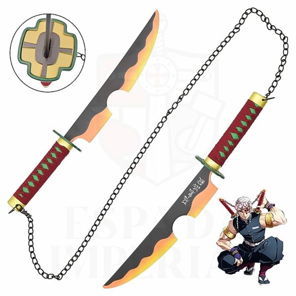 Pack 2 Mini Katanas Tengen Uzui Demon Slayer