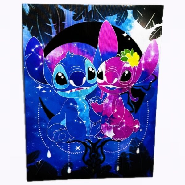 Poster 3D stitch y ángel
