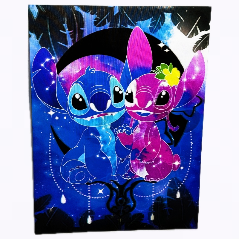 Poster 3D stitch y ángel