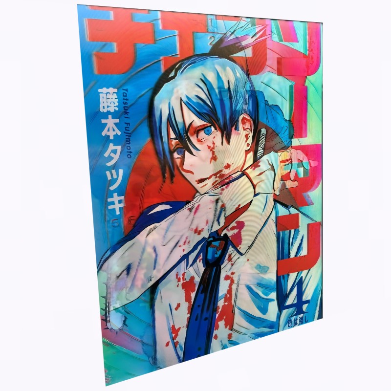 Lámina Póster 3D Lenticular – Chainsaw man