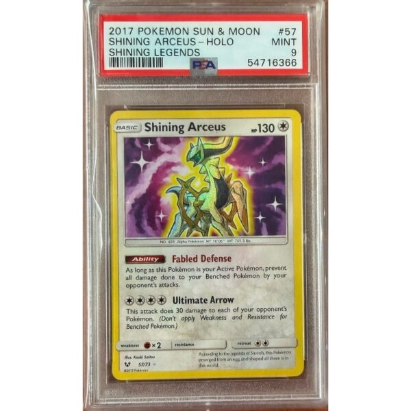 Carta Pokémon Gradeada Shining Arceus PSA 9