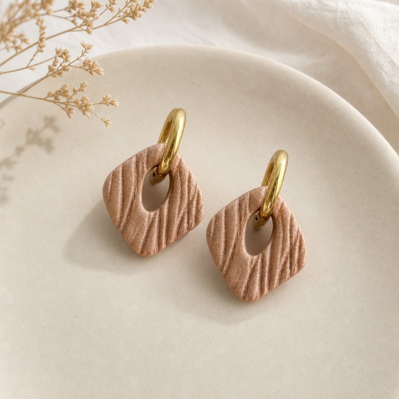 Pendientes Siena Beige