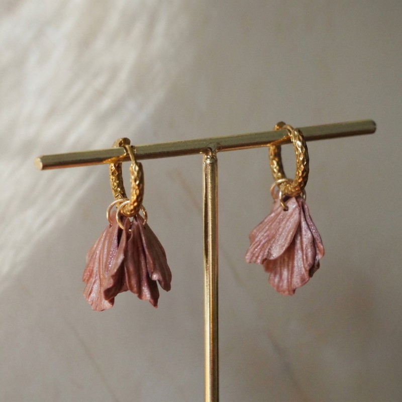 Pendientes Linda Beige y Marron