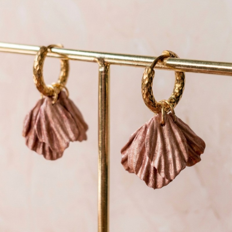 Pendientes Linda Beige y Marron