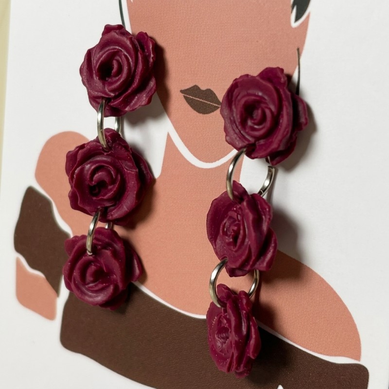 Pendientes Rosa Largos