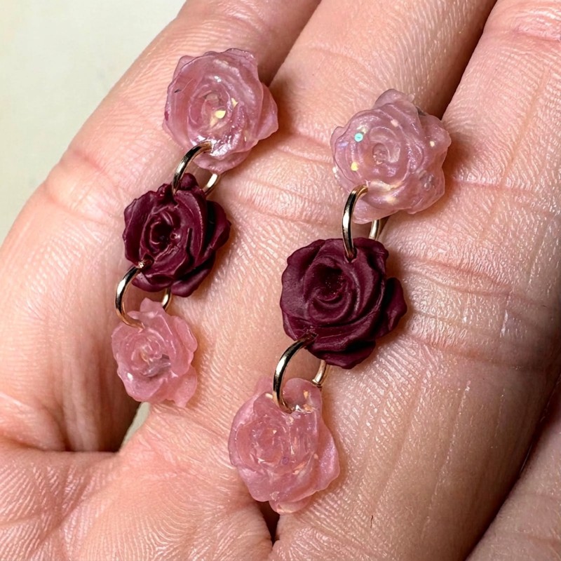 Pendientes Rosa Largos