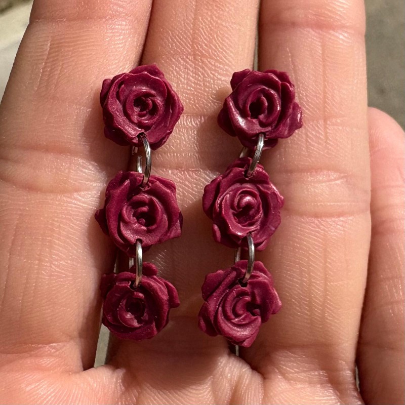 Pendientes Rosa Largos