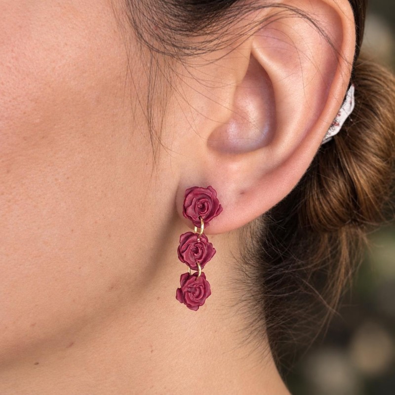 Pendientes Rosa Largos