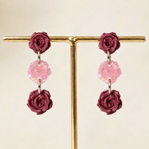 Pendientes Rosa Largos
