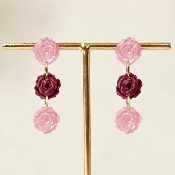 Pendientes Rosa Largos