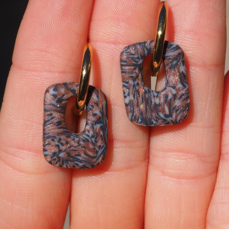 Pendientes Muna estampado 01